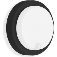 LED-Sensor-Außenwandleuchte Dortmund Ø17cm schwarz