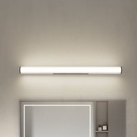 Lindby LED-vägglampa Kirka, svart, metall, IP44, 90cm, CCT