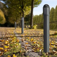 LCD Väglampa 1041 gjuten aluminium med lameller, höjd 100 cm