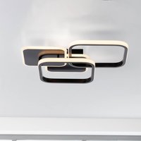 JUST LIGHT. GmbH LED-taklampa Sevent, kantig, 3.000 K, svart