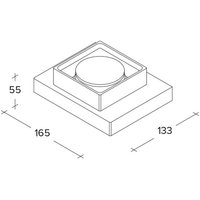 TECNICO by Sforzin Sibari wall light, white, plaster, 16.5 cm wide, GX53