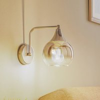 Eko-Light Applique murale Monte en verre, à 1 lampe, argent