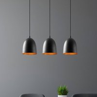 Opviq Hänglampa Tattoo 6173, svart, metall 3 lampor linjär