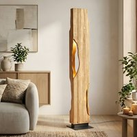 Lucande Tarry floor lamp, wood, height 137 cm, 4 x E27