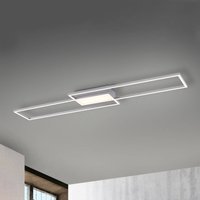 JUST LIGHT. GmbH LED ceiling light Asmin, CCT, steel, 109.5x25.7cm