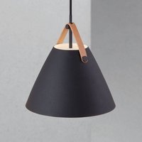 DFTP by Nordlux Strap pendant light in black, Ø 27 cm