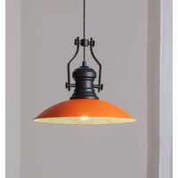 ROYALTECH Hänglampa Fimda, orange, Ø 41 cm, metall, E27