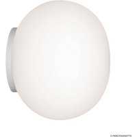 FLOS Mini Glo-Ball Spiegelleuchte/Wandleuchte, weiß/opal