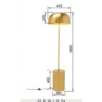 KARE Golvlampa Loungy, guldfärgad, metall, 160 cm, E27