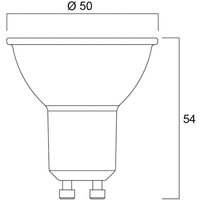 Sylvania GU10 7W 3000K 110° 580 lm white LED reflector bulb