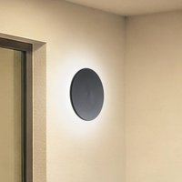 Milagro Lighting Applique murale LED Disk, Ø 25 cm, noir, plastique, IP65, CCT