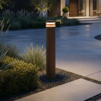 Ideallux Ideal Lux LED-väglampa Boeing, höjd 100 cm, kaffebrun