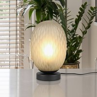 Trio Lighting Facette table lamp, green, height 29 cm, glass, E27
