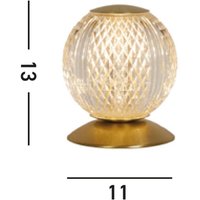 Searchlight Allure table lamp brass-coloured, steel, acrylic