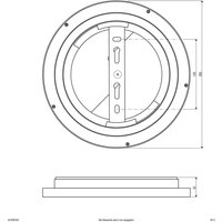 EVN ALR Panneau LED blanc 12W Ø25cm 3.000K