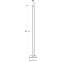 HerzBlut LED floor lamp Karl G, wood/granite, dimmable