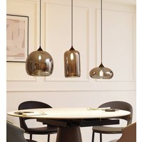 Lindby Arloris hanging light with 3 smoked glass shades
