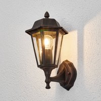 Lindby utomhusvägglampa Lamina, uttag, lykta, E27