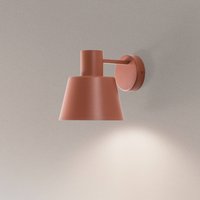 SIGMA Vägglampa Dunka, tegelröd, 1 lampa, stål, höjd 17 cm
