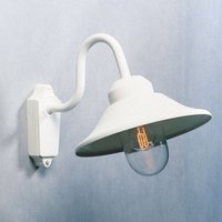 Konstsmide Utomhusvägglampa Vega, bredd 29,5 cm, vit