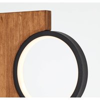 Brilliant LED-golvlampa Cheesy av trä, 3 lampor