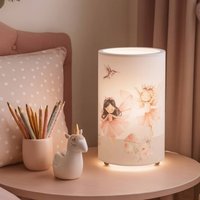Elobra 'Fairy World' LED table lamp, white/pink, height 25 cm