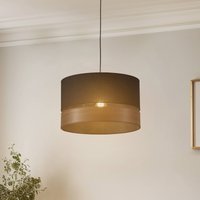 Suspension Euluna Levo, Ø40cm chêne foncé/noir