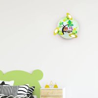 Elobra Taklampa Uggla för barnrummet, grön-gul