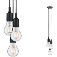Paulmann Neordic Ketil pendant light 3-bulb black