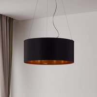 EGLO Lecio - svart-gyllene textil-taklampa