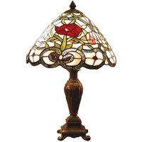 Clayre&Eef Flora - klassisk bordslampa i tiffanystil