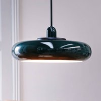 Dyberg Larsen Planet hanging light, dark green, Ø 40 cm, metal