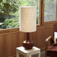 MARKET SET Jimmy table lamp, brown/beige, height 83 cm