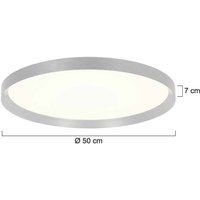 Steinhauer Flady taklampa LED, stål, Ø 50 cm, direkt/indirekt