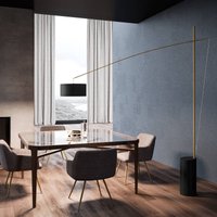 ICONE arc lamp Gru, black, brass