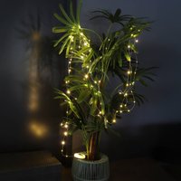 FH Lighting LED fairy lights Benni, white, 10 m, extendable, rechargeable battery