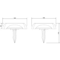 Lampa solarna LED 36505, szpic, kinkiet, czarny, aluminium