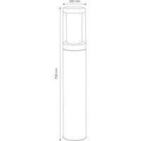 LCD Väglampa 1256 i stål, saltvattenbeständig 75 cm