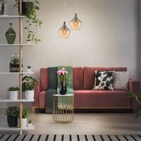 Nowa Pendellampa Paso av glas, 1 lampa, bärnsten