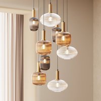Suspension KARE Lobby Nove, à 9 lampes, Ø 80 cm, E27