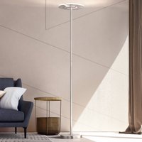 FISCHER & HONSEL LED-golvlampa Dent, matt nickel/krom, 180 cm, CCT, 1 lampa.