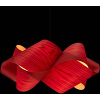 LZF LAMPS LZF Swirl pendant, black cable Ø 54 cm red