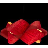 LZF LAMPS LZF Swirl pendel, kabel svart Ø 54 cm röd