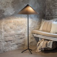 Markslöjd Plisado floor lamp, grey, iron/fabric, height 140 cm