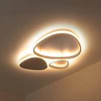 Lucide LED-taklampa Samling, längd 62 cm, taupe, metall