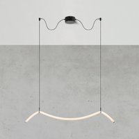 Markslöjd LED-hänglampa Melt, svart/vit, 112 cm lång