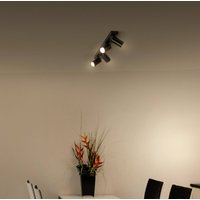 LEDVANCE Spot LED Octagon, noir, métal, 60 cm, GU10