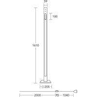 HerzBlut LED-golvlampa Karl K, trä, läslampa, dimbar