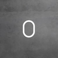 Artemide Alphabet of Light applique chiffre 0