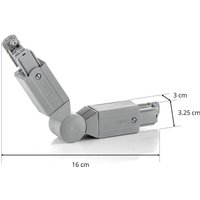 GLOBAL Connecteur coudé pour rail électrique HT Noa, gris
